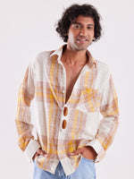 Load image into Gallery viewer, Linen-blend Striped Shirt