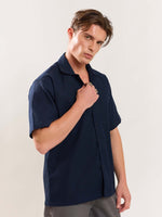 Load image into Gallery viewer, Navy Textured Shirt