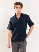 Load image into Gallery viewer, Navy Textured Shirt