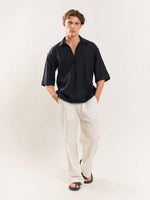 Load image into Gallery viewer, Black Linen Pullover