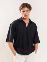 Load image into Gallery viewer, Black Linen Pullover