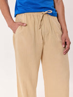 Load image into Gallery viewer, Beige Gauze Pull-on Pants