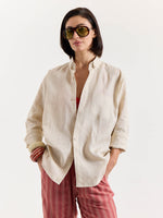 Load image into Gallery viewer, Beige Irish Linen Shirt