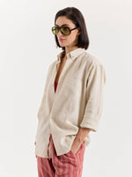 Load image into Gallery viewer, Beige Irish Linen Shirt