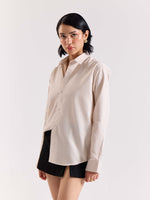 Load image into Gallery viewer, Relaxed Fit Beige Striped Shirt
