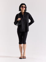 Load image into Gallery viewer, Black Poplin Shirt