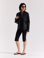 Load image into Gallery viewer, Black Poplin Shirt