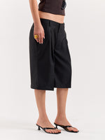 Load image into Gallery viewer, Black Trouser Shorts