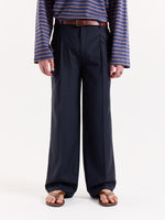Load image into Gallery viewer, Blue Baggy Fit Trousers