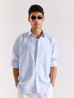 Load image into Gallery viewer, Relaxed Fit Blue Striped Shirt