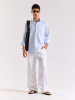 Load image into Gallery viewer, Relaxed Fit Blue Striped Shirt