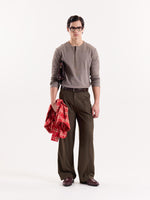 Load image into Gallery viewer, Brown Baggy Fit Trousers