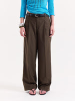 Load image into Gallery viewer, Brown Baggy Fit Trousers