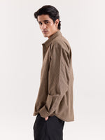 Load image into Gallery viewer, Brown Houndstooth Cropped Shirt