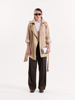 Load image into Gallery viewer, Brown Textured Baggy Fit Trousers