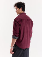 Load image into Gallery viewer, Burgundy Corduroy Oversized Shirt