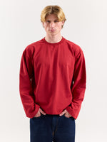 Load image into Gallery viewer, Cherry Red Loose Fit Cropped T-Shirt