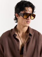 Load image into Gallery viewer, Chocolate Brown Linen Cropped Shirt