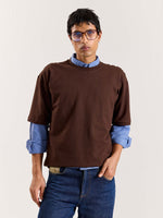 Load image into Gallery viewer, Chocolate Brown Loose Fit Cropped T-Shirt