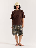 Load image into Gallery viewer, Chocolate Brown Loose Fit Cropped T-Shirt