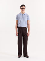 Load image into Gallery viewer, Coffee Brown Pinstriped Baggy Fit Trousers