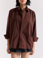 Load image into Gallery viewer, Coffee Brown Poplin Shirt