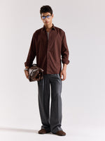 Load image into Gallery viewer, Coffee Brown Poplin Shirt
