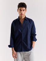 Load image into Gallery viewer, Dark Blue Poplin Shirt