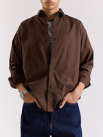 Load image into Gallery viewer, Dark Brown Poplin Shirt