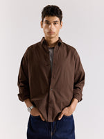 Load image into Gallery viewer, Dark Brown Poplin Shirt