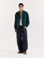 Load image into Gallery viewer, Dark Green Striped Seersucker Cropped Shirt