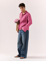 Load image into Gallery viewer, Dark Pink Gauze Holiday Shirt
