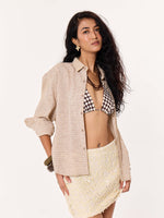 Load image into Gallery viewer, Dune Textured Cropped Shirt