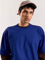 Load image into Gallery viewer, Electric Blue Loose Fit Cropped T-Shirt