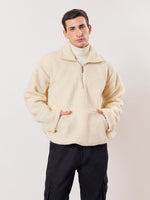 Load image into Gallery viewer, Quarter-Zip Teddy Pullover