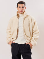 Load image into Gallery viewer, Drop Shoulder Teddy Jacket