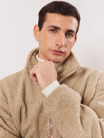 Load image into Gallery viewer, Drop Shoulder Teddy Jacket