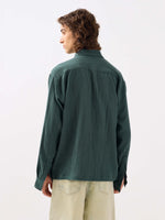 Load image into Gallery viewer, Teal Green Gauze Holiday Shirt