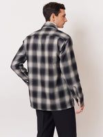 Load image into Gallery viewer, Relaxed Fit Plaid Zipper Jacket