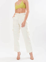 Load image into Gallery viewer, Off White Corduroy Cargo Trousers