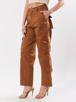 Load image into Gallery viewer, Brown Cargo Trousers