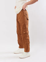 Load image into Gallery viewer, Brown Cargo Trousers