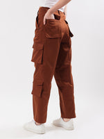 Load image into Gallery viewer, Brown Cargo Trousers