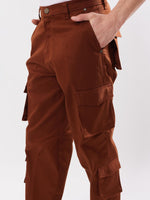 Load image into Gallery viewer, Brown Cargo Trousers