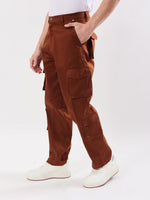 Load image into Gallery viewer, Brown Cargo Trousers