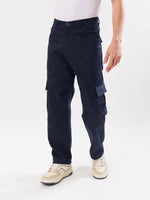 Load image into Gallery viewer, Navy Blue Cargo Trousers