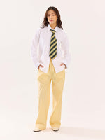 Load image into Gallery viewer, Yellow Striped Poplin Pull-on Pants
