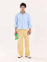 Load image into Gallery viewer, Yellow Striped Poplin Pull-on Pants
