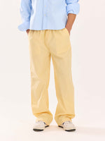 Load image into Gallery viewer, Yellow Striped Poplin Pull-on Pants