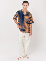 Load image into Gallery viewer, Blue and Orange Striped Shirt